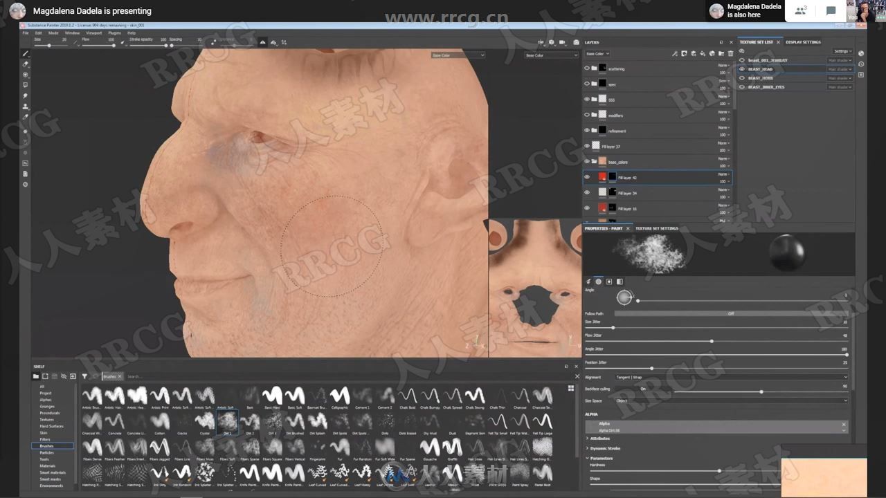 Substance制作写实3D角色模型贴图视频教程 Substance Painter 第11张